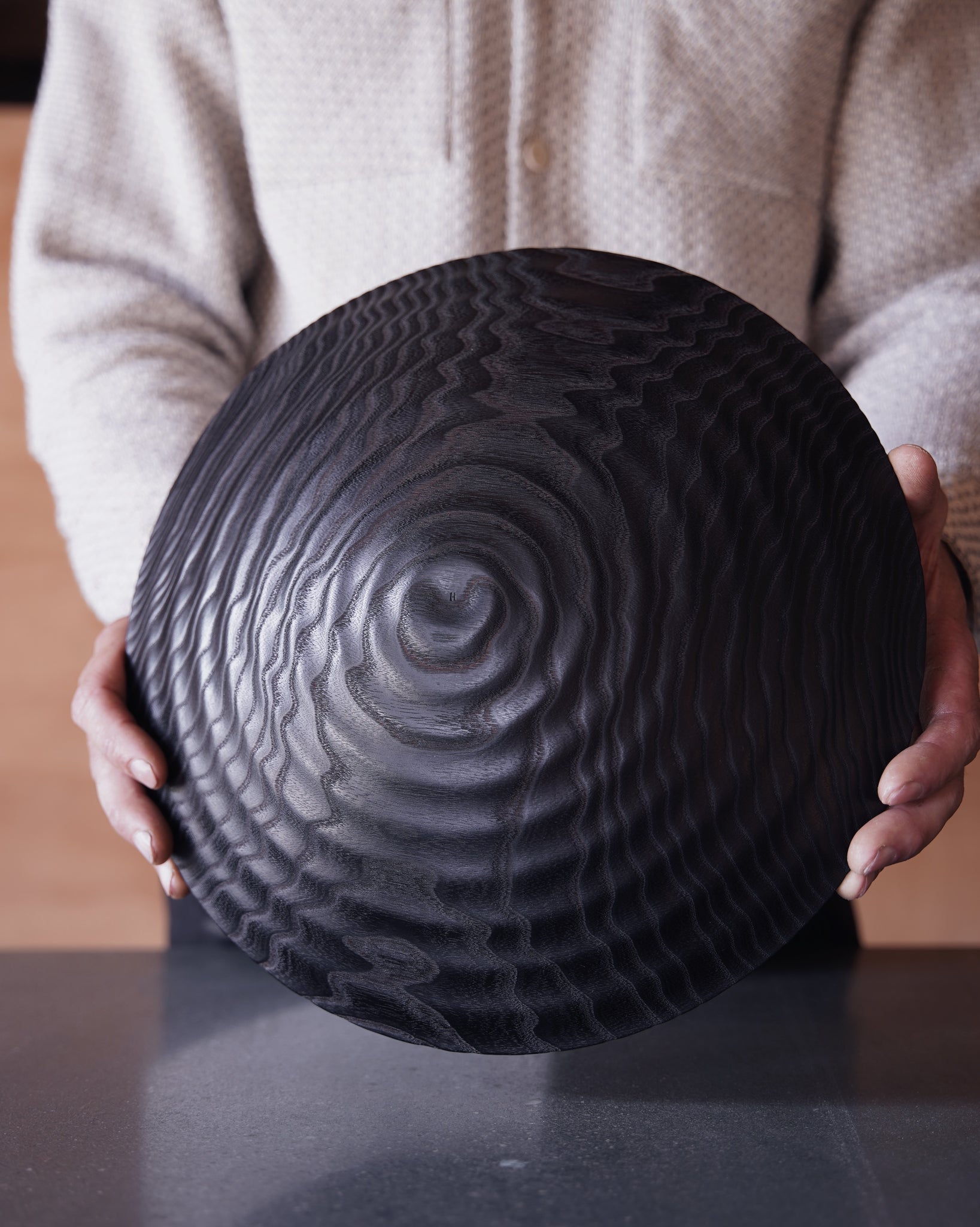 Wave Yakisugi Bowl - in Ash