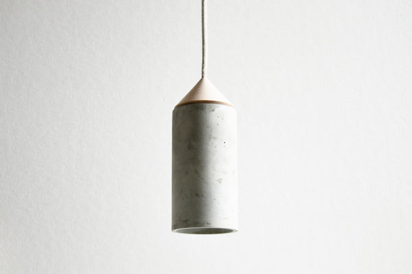 Concrete and Ash Pendant Light